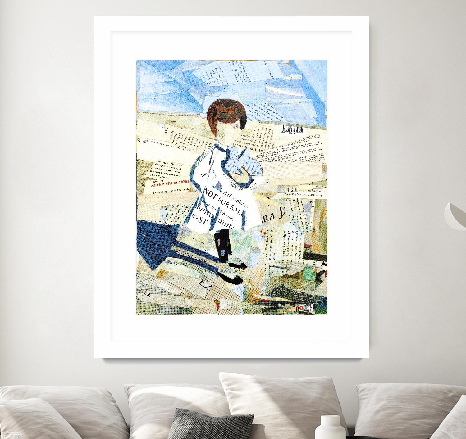 Calm #3 Nebraska Bunny by Mark Fraley on GIANT ART - beige contemporary