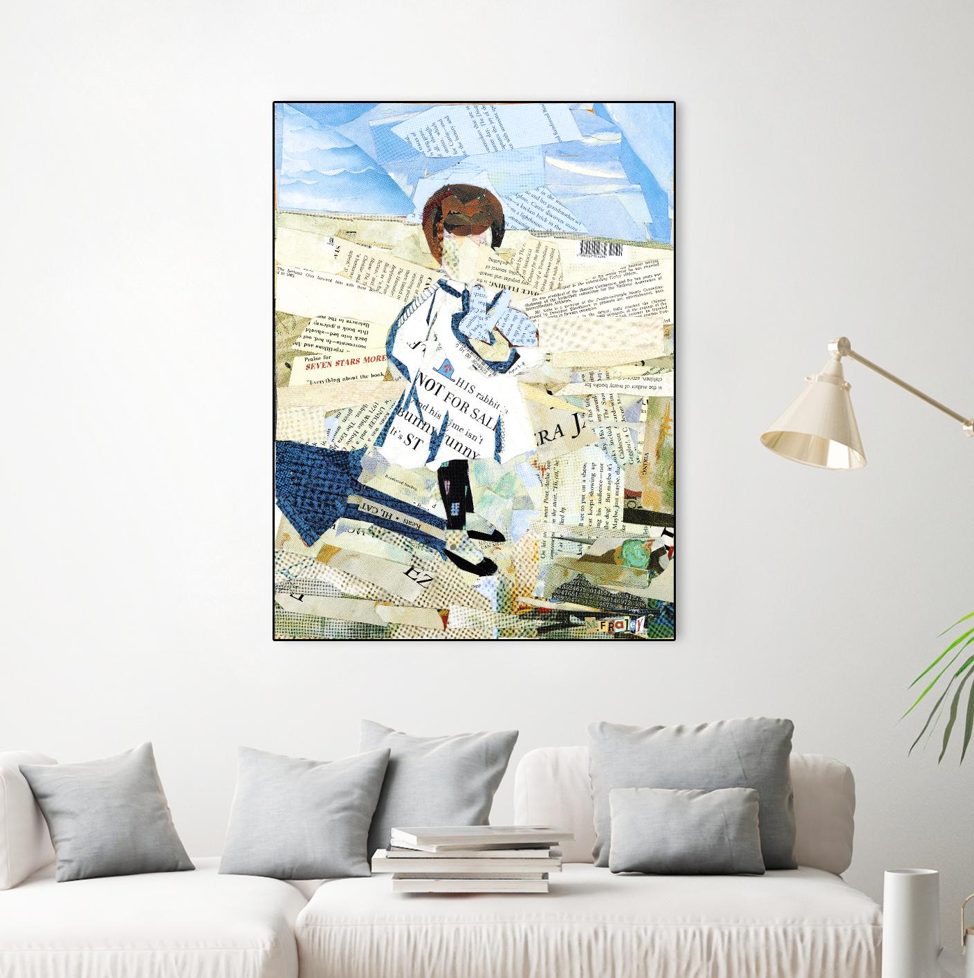 Calm #3 Nebraska Bunny by Mark Fraley on GIANT ART - beige contemporary