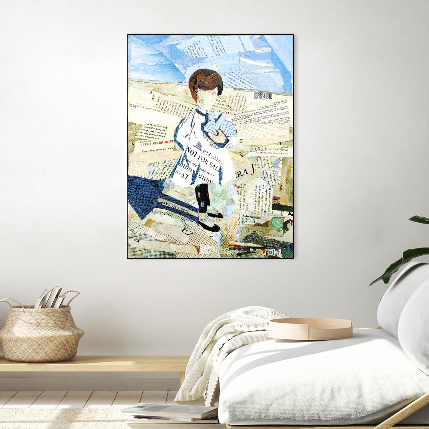 Calm #3 Nebraska Bunny by Mark Fraley on GIANT ART - beige contemporary