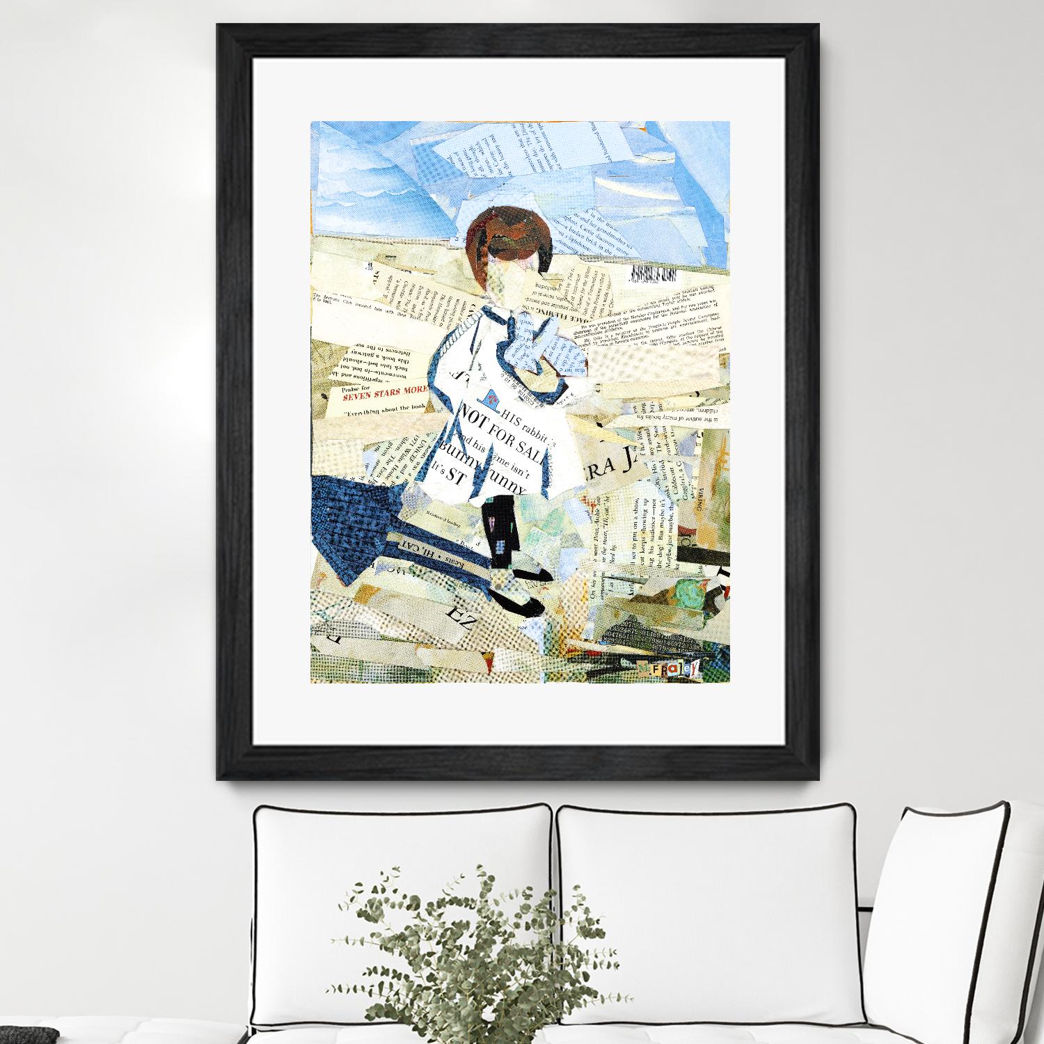 Calm #3 Nebraska Bunny by Mark Fraley on GIANT ART - beige contemporary