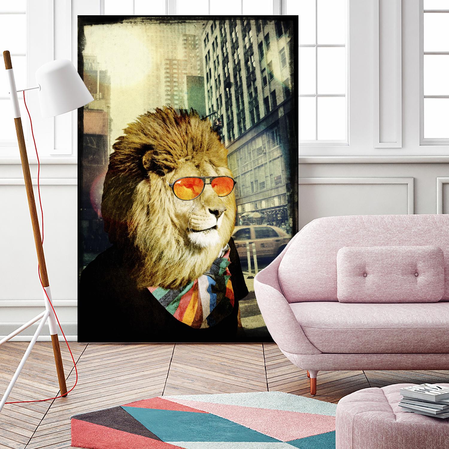 King Lion of the Urban Jungle by GI ArtLab on GIANT ART - brown contemporary