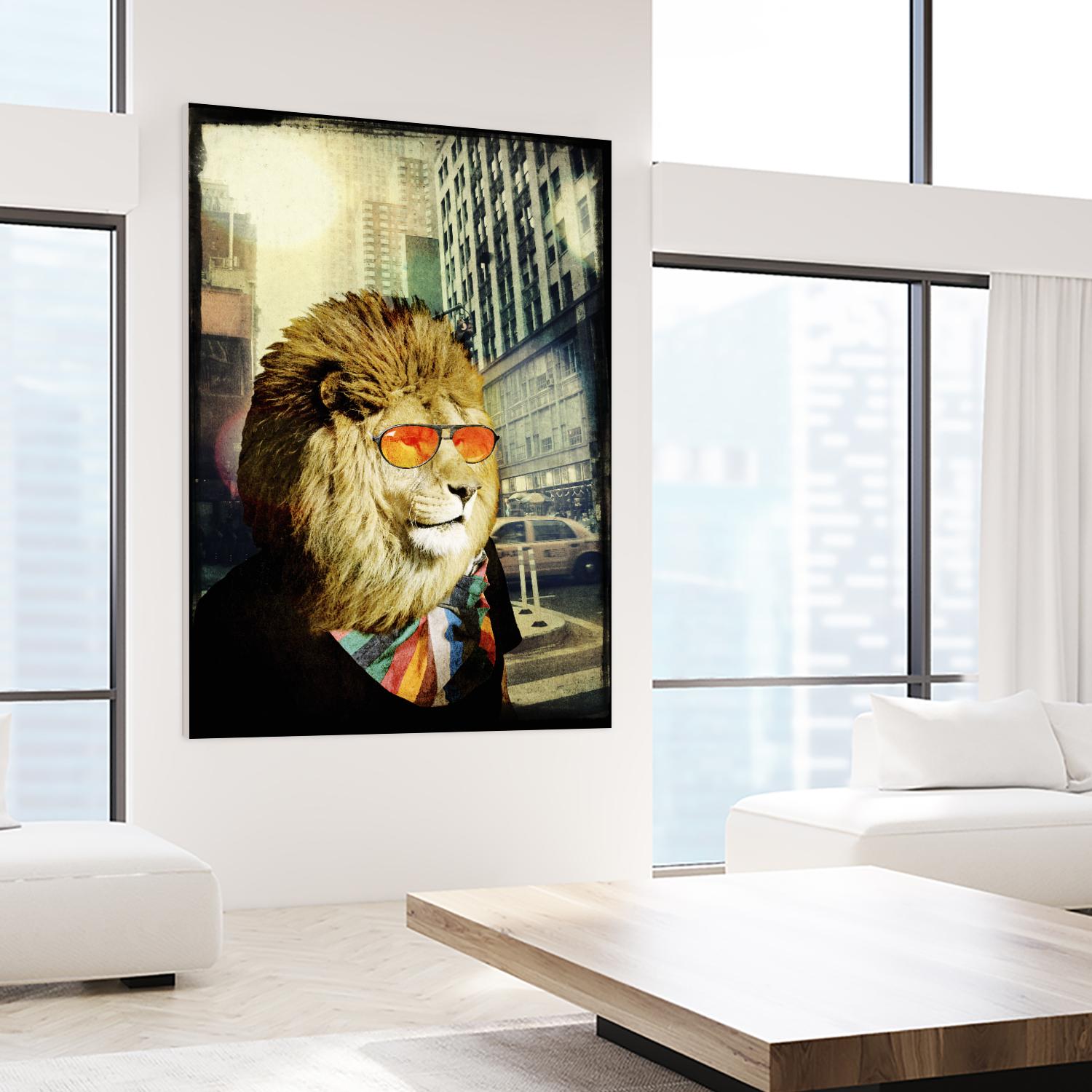 King Lion of the Urban Jungle by GI ArtLab on GIANT ART - brown contemporary