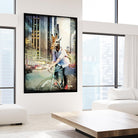 Giraffe on a Bike by GI ArtLab on GIANT ART - black contemporary