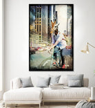 Giraffe on a Bike by GI ArtLab on GIANT ART - black contemporary
