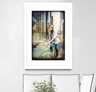 Giraffe on a Bike by GI ArtLab on GIANT ART - black contemporary