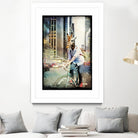 Giraffe on a Bike by GI ArtLab on GIANT ART - black contemporary