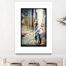 Giraffe on a Bike by GI ArtLab on GIANT ART - black contemporary