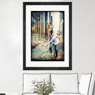 Giraffe on a Bike by GI ArtLab on GIANT ART - black contemporary