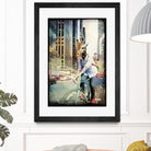 Giraffe on a Bike by GI ArtLab on GIANT ART - black contemporary