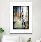 Giraffe on a Bike by GI ArtLab on GIANT ART - black contemporary