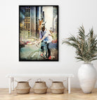 Giraffe on a Bike by GI ArtLab on GIANT ART - black contemporary