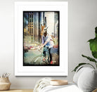 Giraffe on a Bike by GI ArtLab on GIANT ART - black contemporary