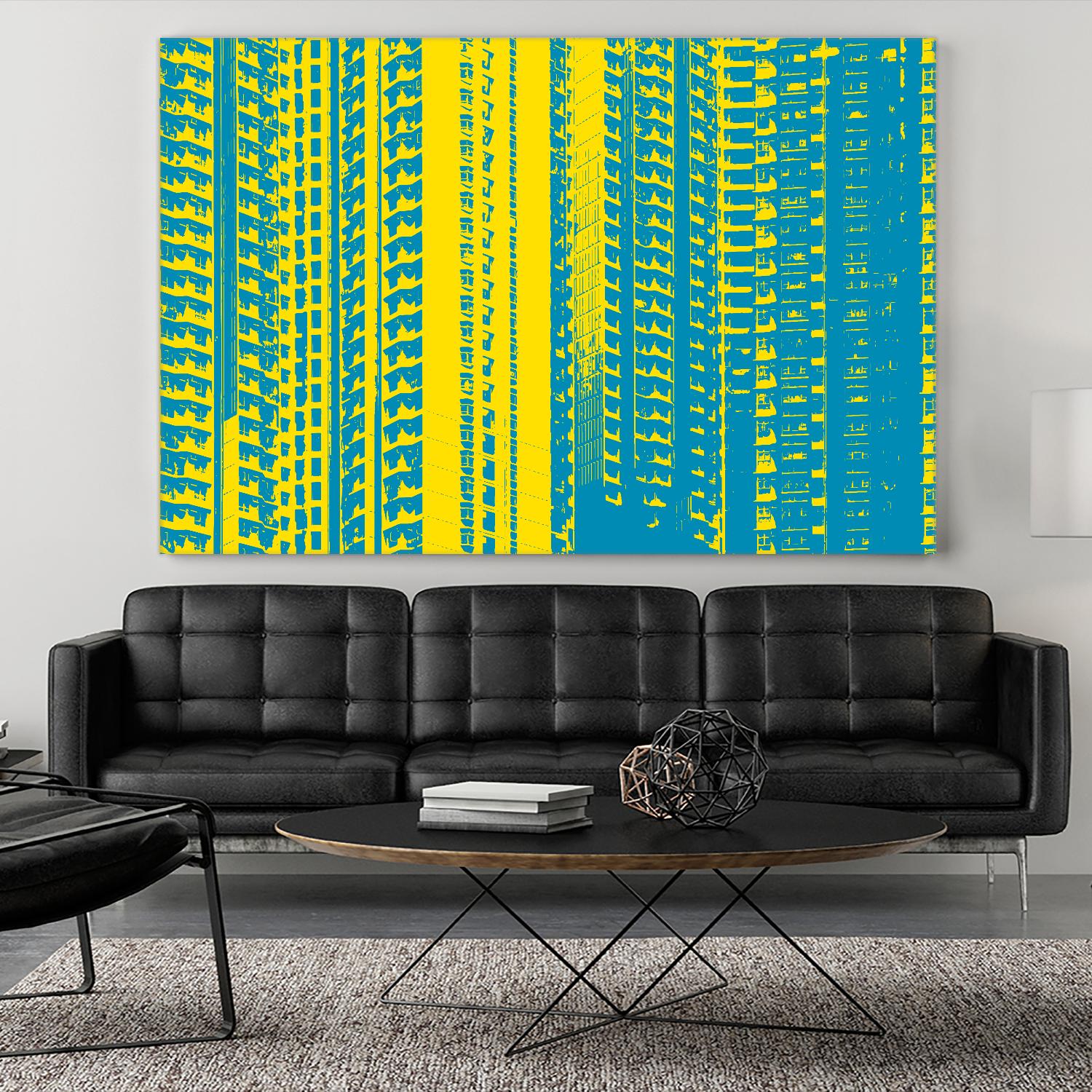 Window with a View by GI ArtLab on GIANT ART - yellow abstract