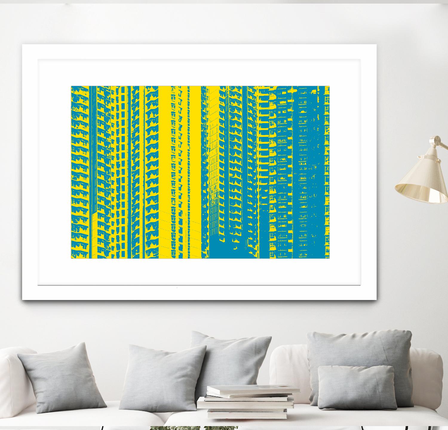 Window with a View by GI ArtLab on GIANT ART - yellow abstract