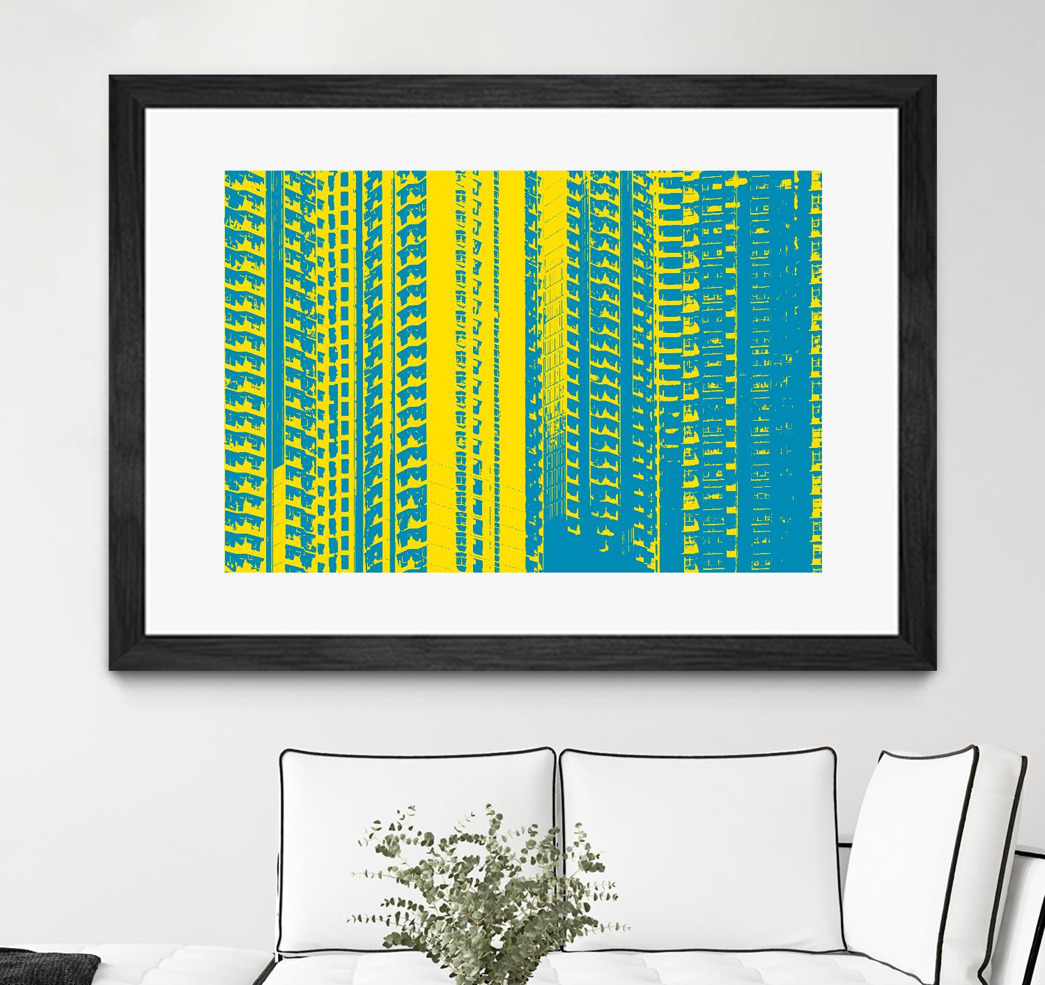 Window with a View by GI ArtLab on GIANT ART - yellow abstract