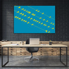 Birds on Wires by GI ArtLab on GIANT ART - yellow abstract