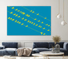 Birds on Wires by GI ArtLab on GIANT ART - yellow abstract