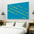 Birds on Wires by GI ArtLab on GIANT ART - yellow abstract