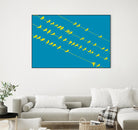 Birds on Wires by GI ArtLab on GIANT ART - yellow abstract