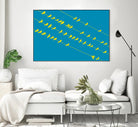 Birds on Wires by GI ArtLab on GIANT ART - yellow abstract