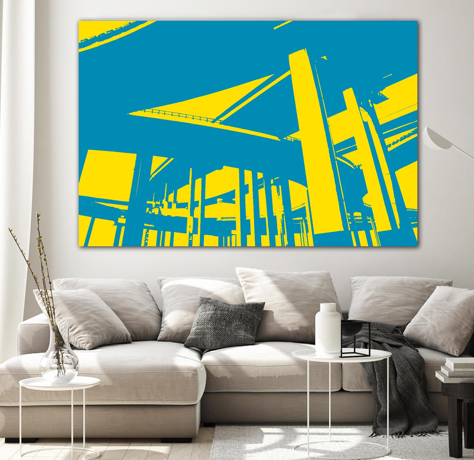 Overpass by GI ArtLab on GIANT ART - yellow city scene