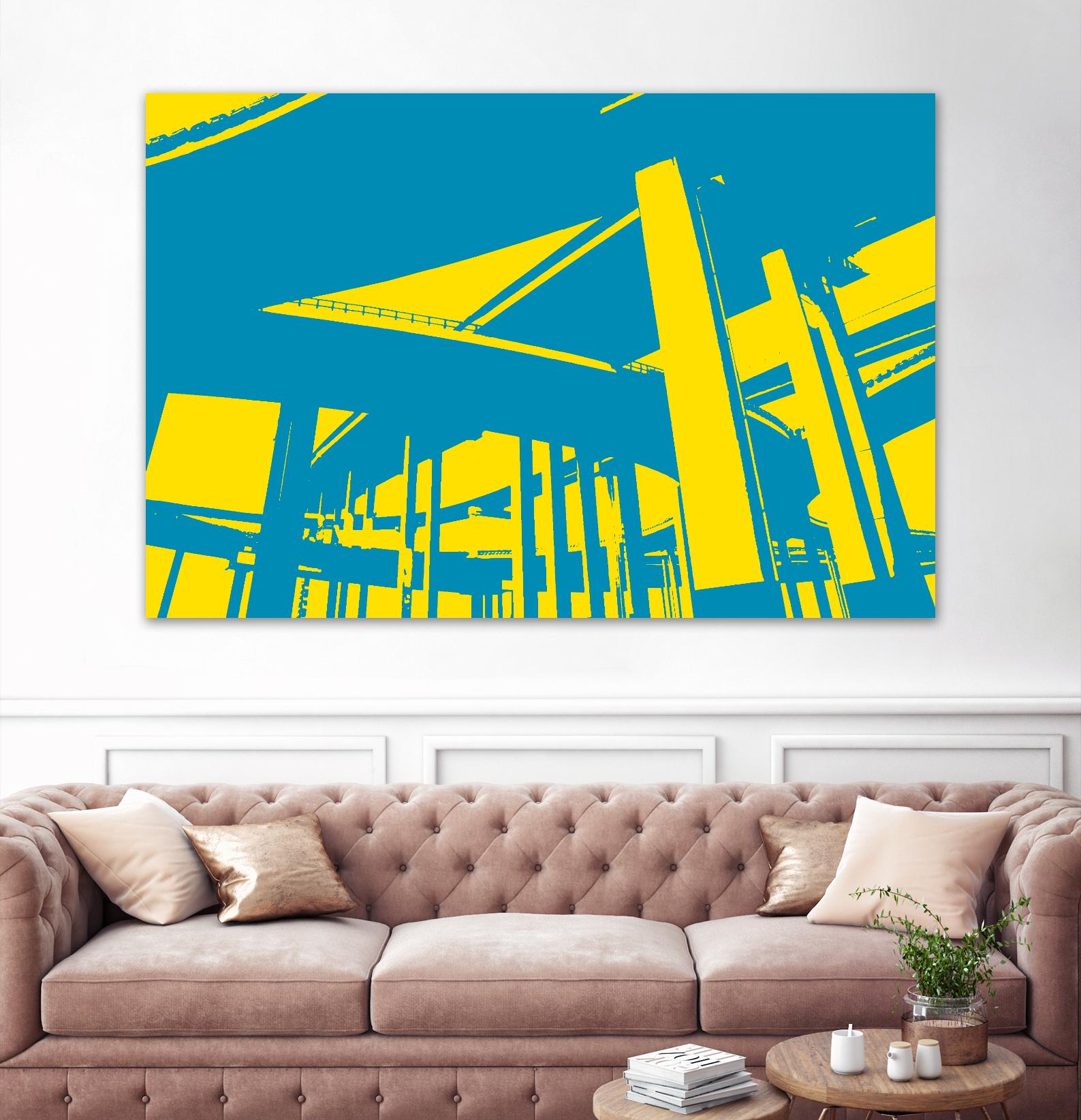 Overpass by GI ArtLab on GIANT ART - yellow city scene