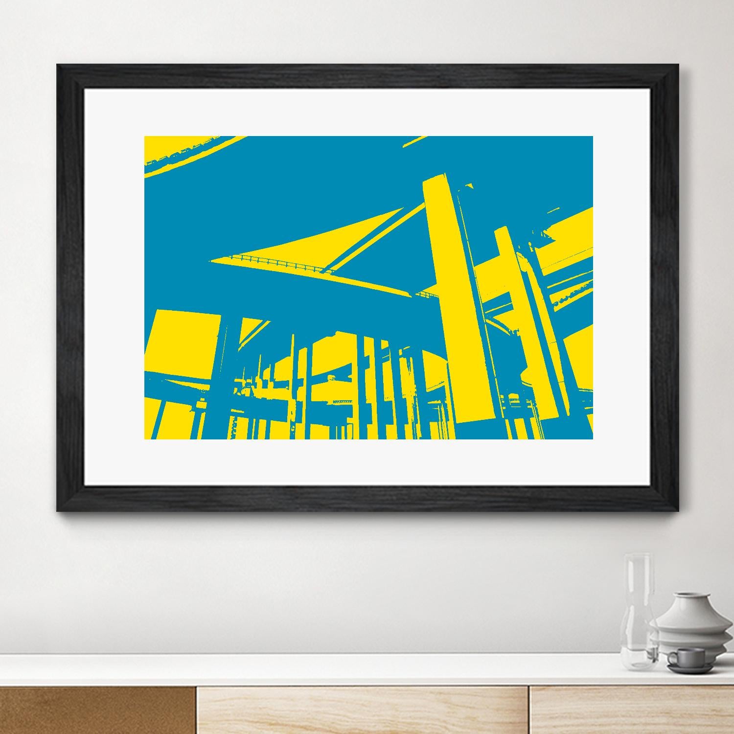Overpass by GI ArtLab on GIANT ART - yellow city scene