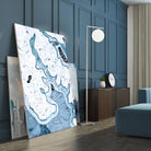 Blue Lace Agate by GI ArtLab on GIANT ART - white abstract