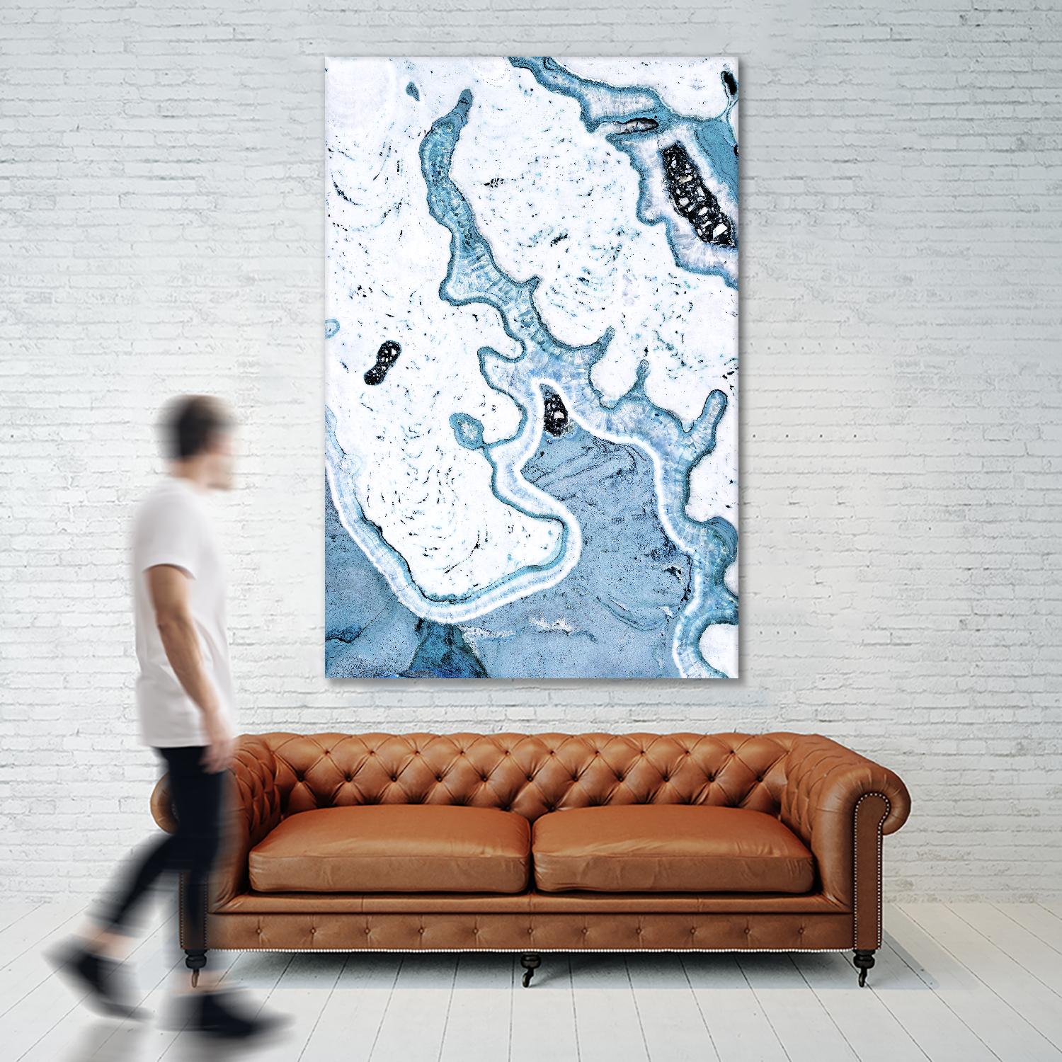 Blue Lace Agate by GI ArtLab on GIANT ART - white abstract