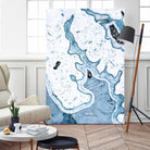 Blue Lace Agate by GI ArtLab on GIANT ART - white abstract