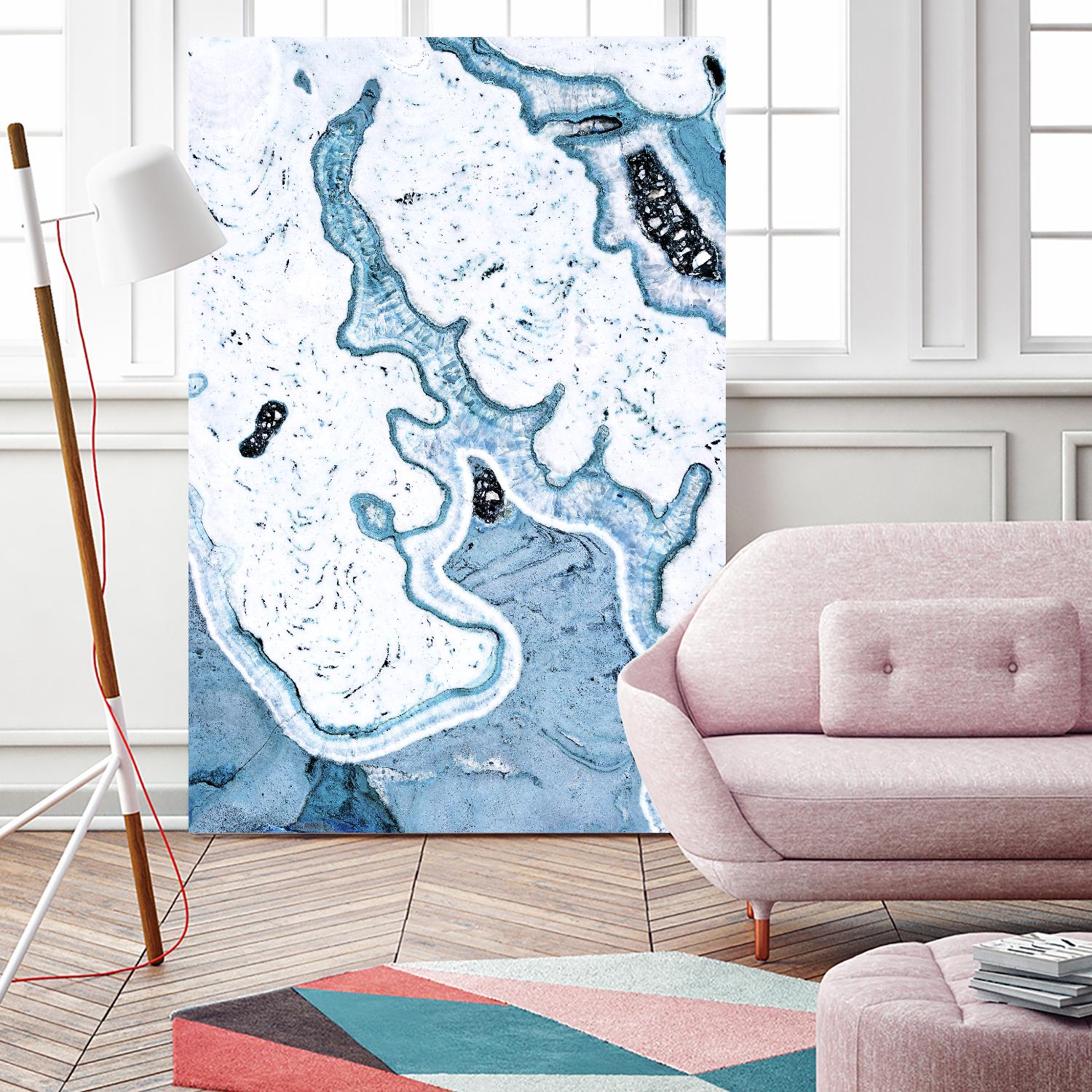 Blue Lace Agate by GI ArtLab on GIANT ART - white abstract