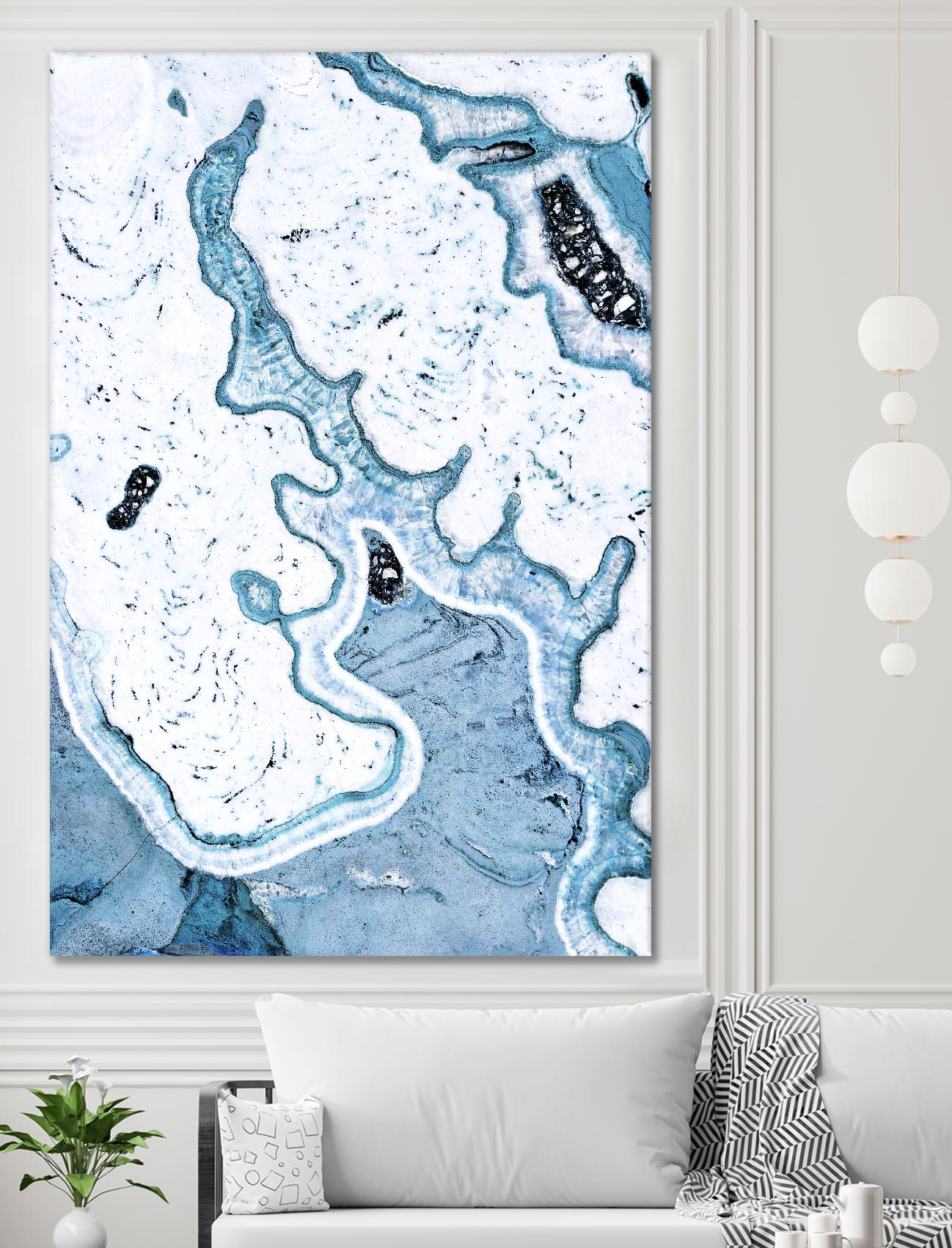 Blue Lace Agate by GI ArtLab on GIANT ART - white abstract