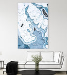 Blue Lace Agate by GI ArtLab on GIANT ART - white abstract