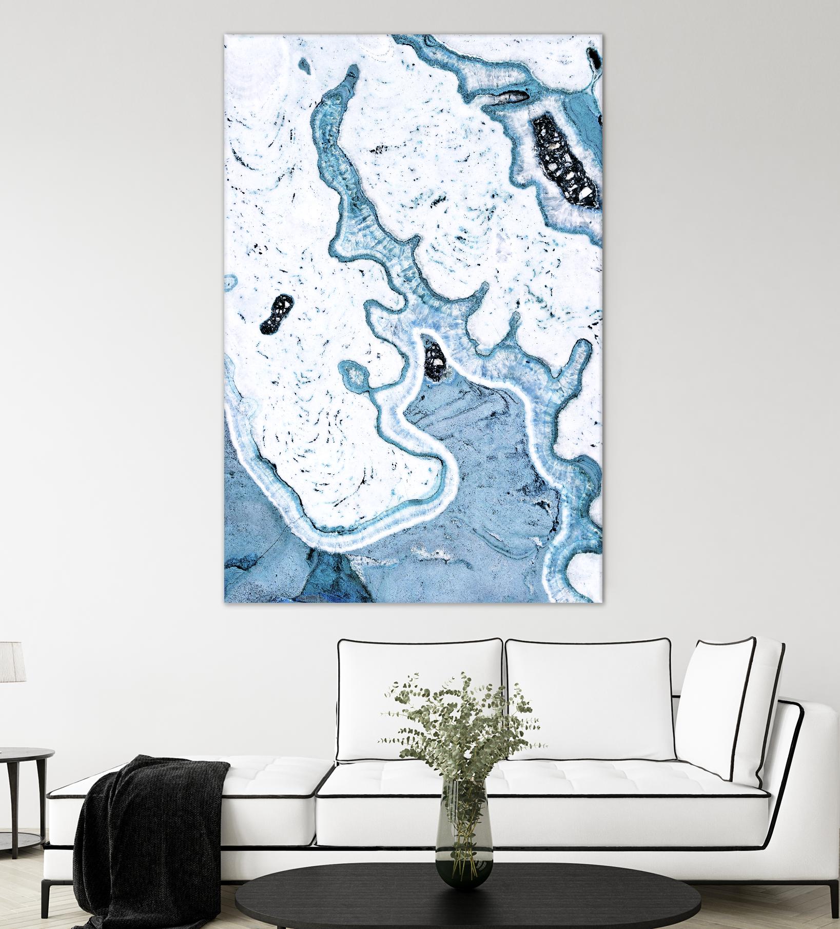 Blue Lace Agate by GI ArtLab on GIANT ART - white abstract