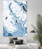 Blue Lace Agate by GI ArtLab on GIANT ART - white abstract