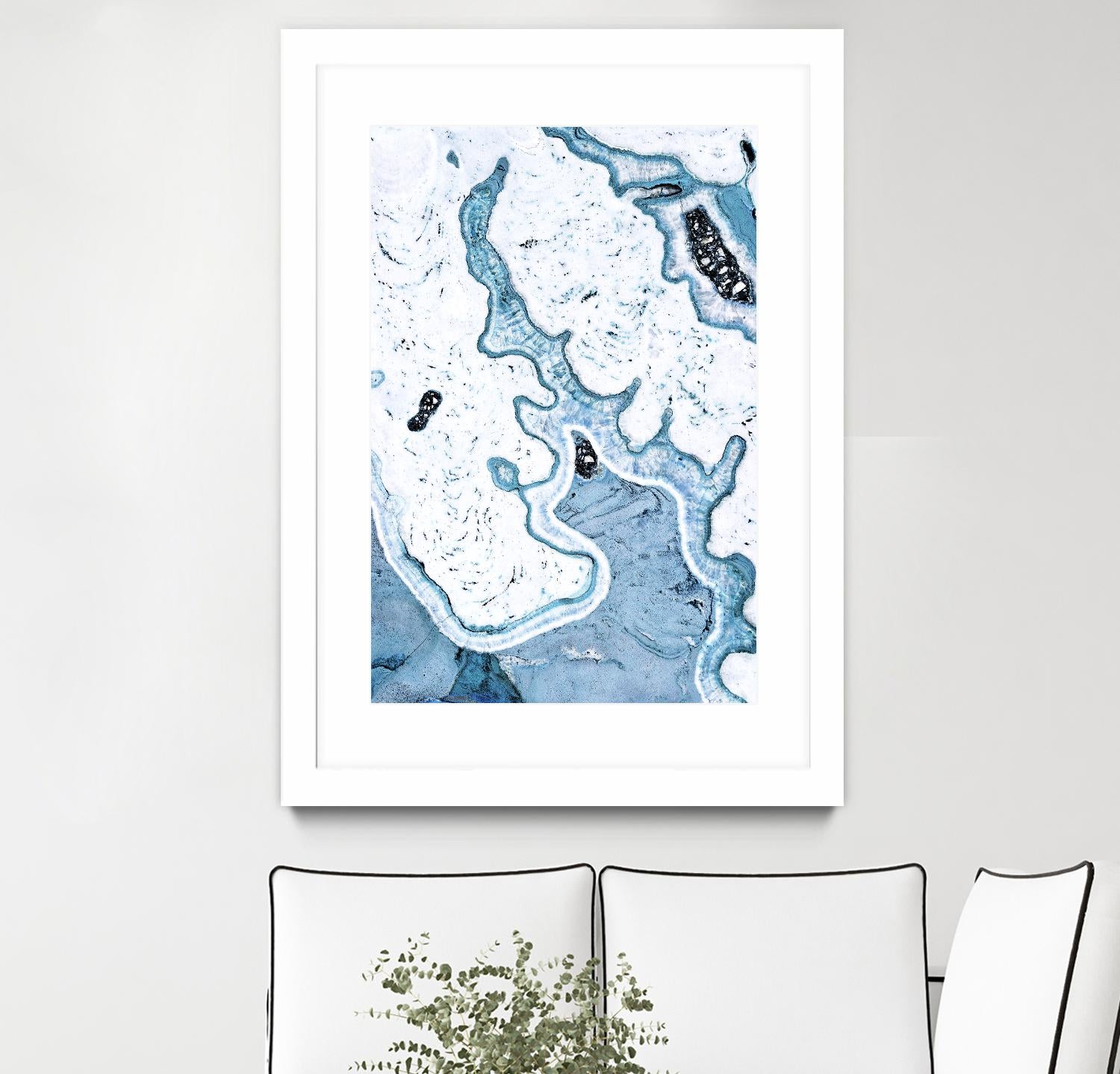 Blue Lace Agate by GI ArtLab on GIANT ART - white abstract