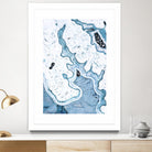 Blue Lace Agate by GI ArtLab on GIANT ART - white abstract