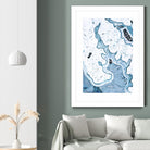 Blue Lace Agate by GI ArtLab on GIANT ART - white abstract