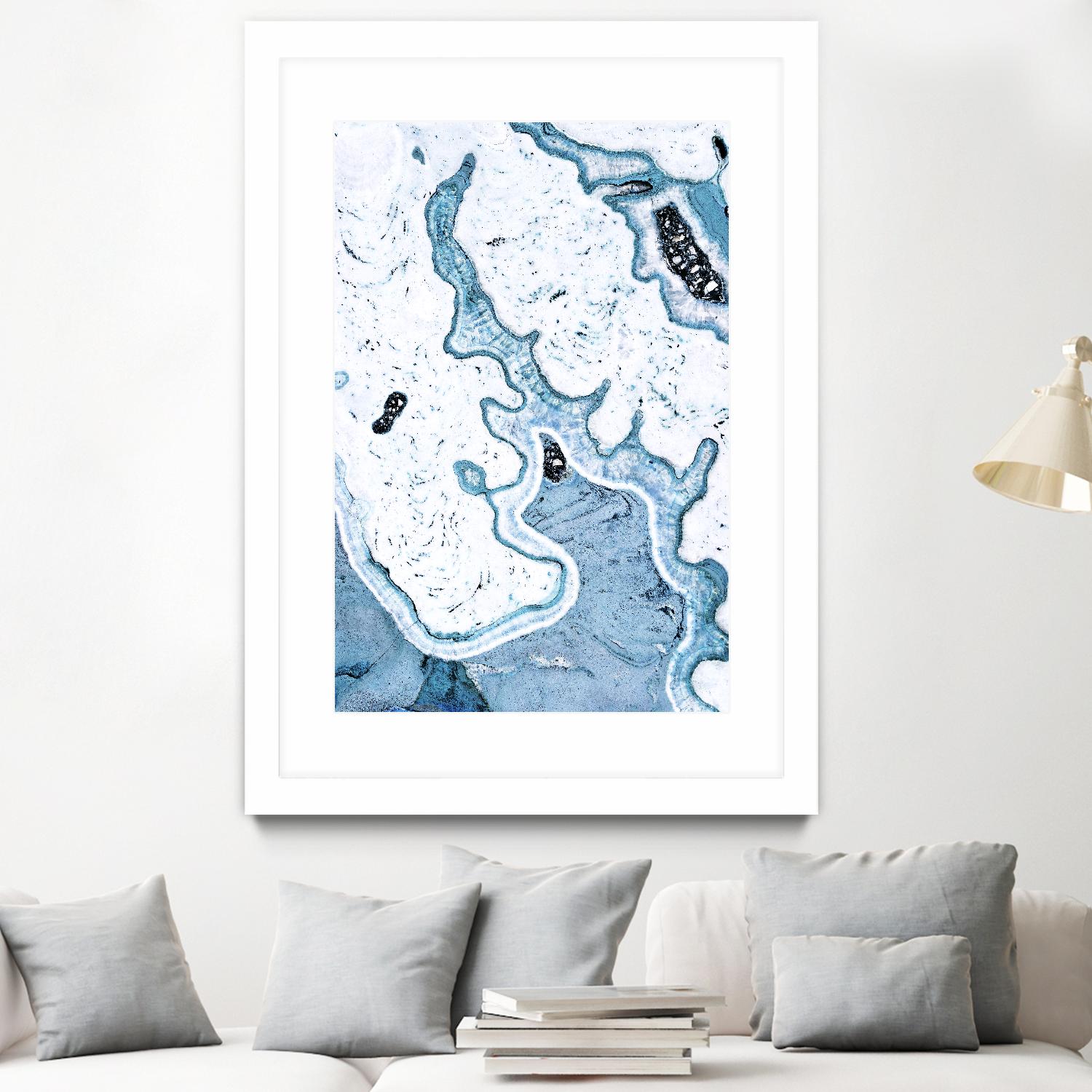 Blue Lace Agate by GI ArtLab on GIANT ART - white abstract