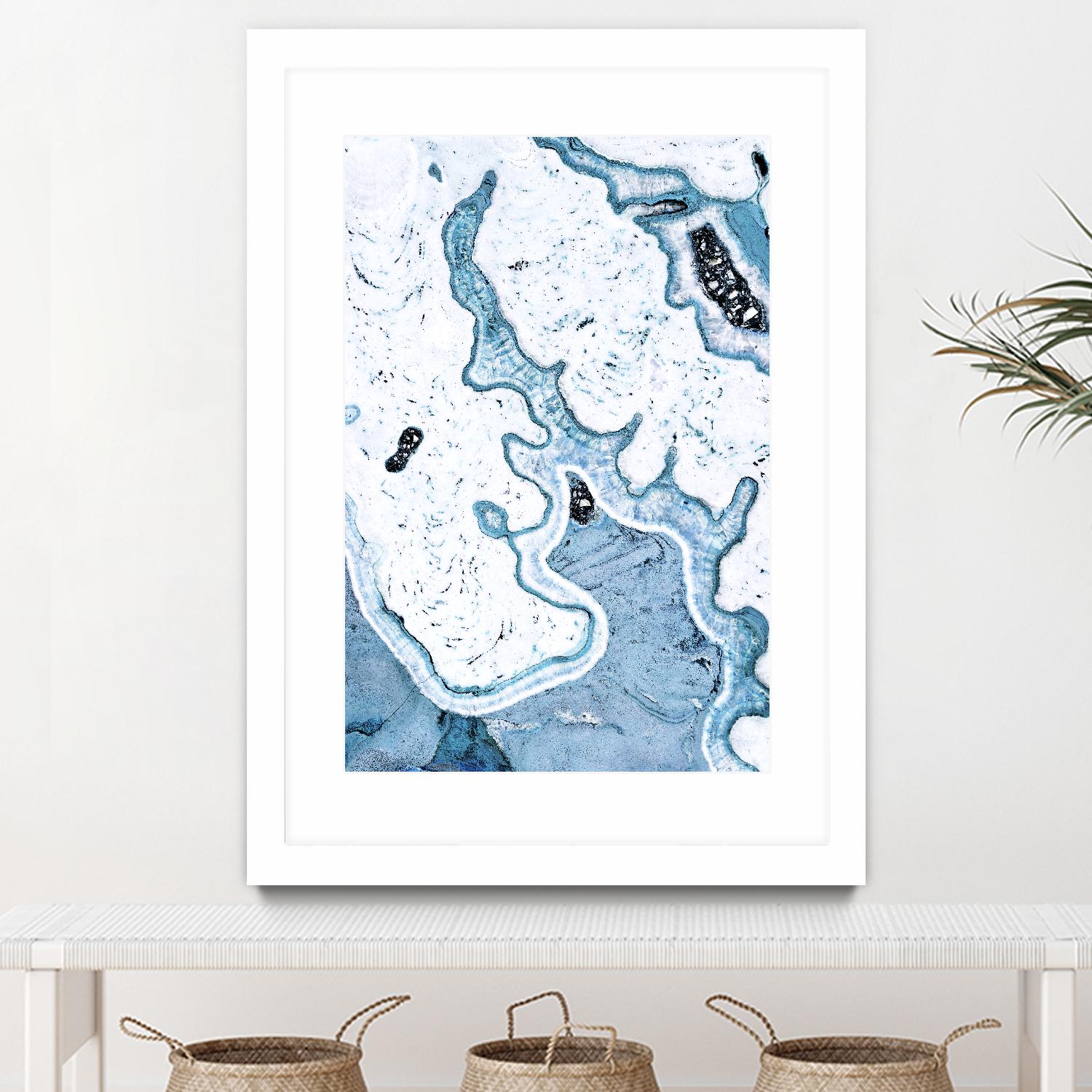 Blue Lace Agate by GI ArtLab on GIANT ART - white abstract