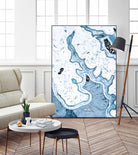 Blue Lace Agate by GI ArtLab on GIANT ART - white abstract