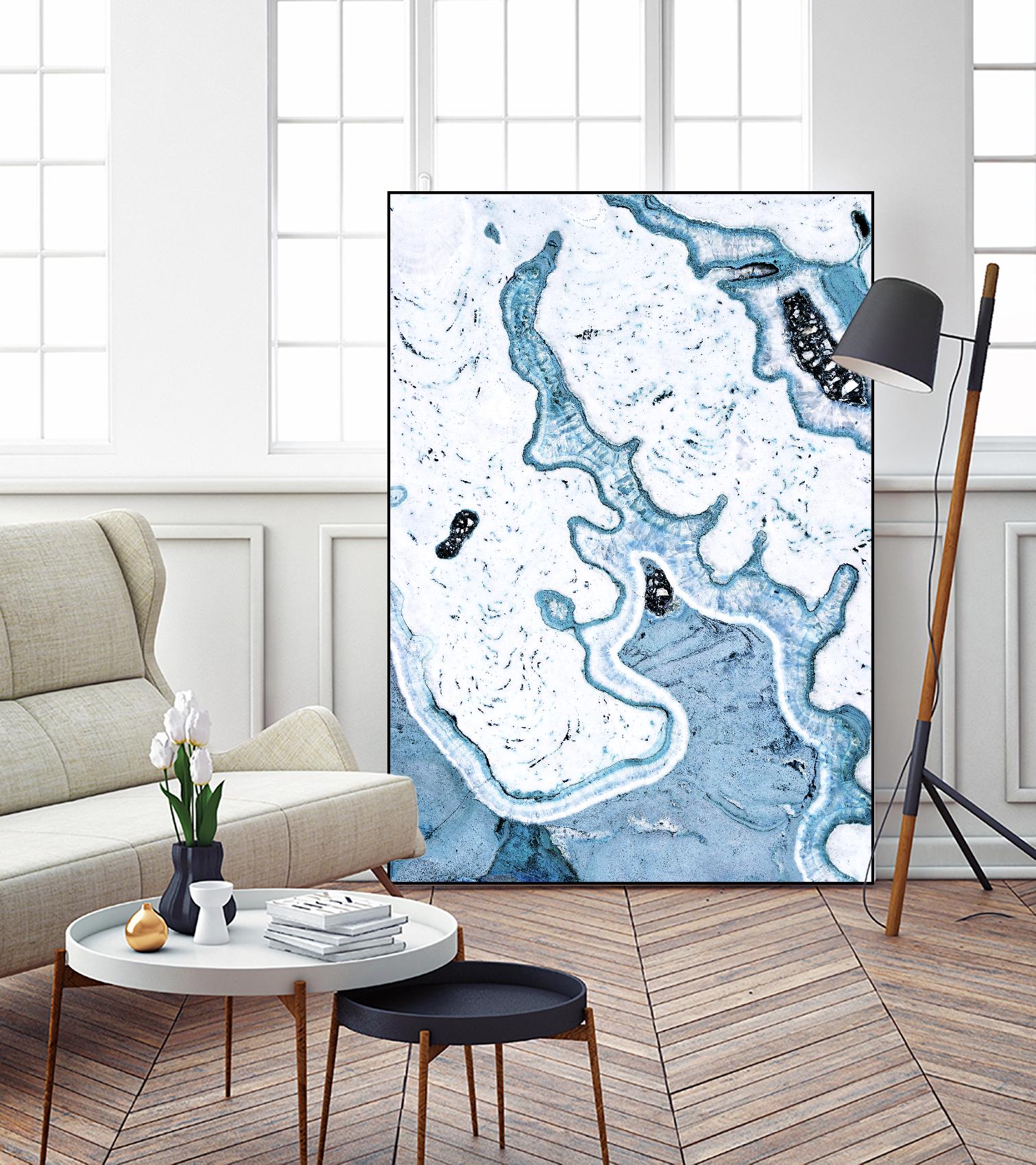 Blue Lace Agate by GI ArtLab on GIANT ART - white abstract