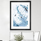 Blue Lace Agate by GI ArtLab on GIANT ART - white abstract