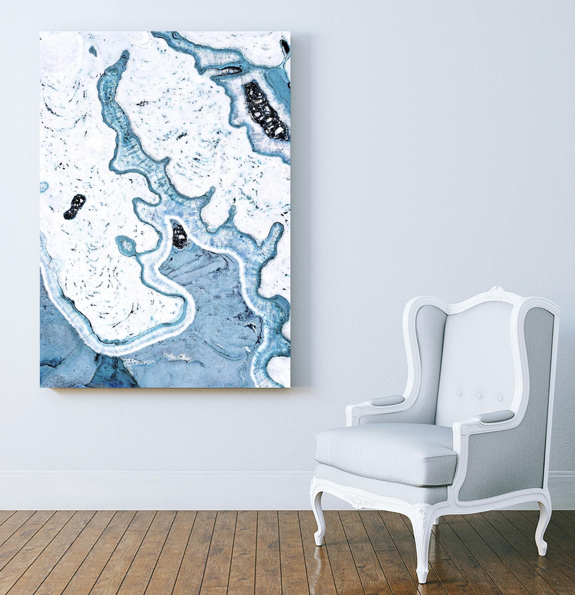Blue Lace Agate by GI ArtLab on GIANT ART - white abstract