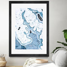 Blue Lace Agate by GI ArtLab on GIANT ART - white abstract