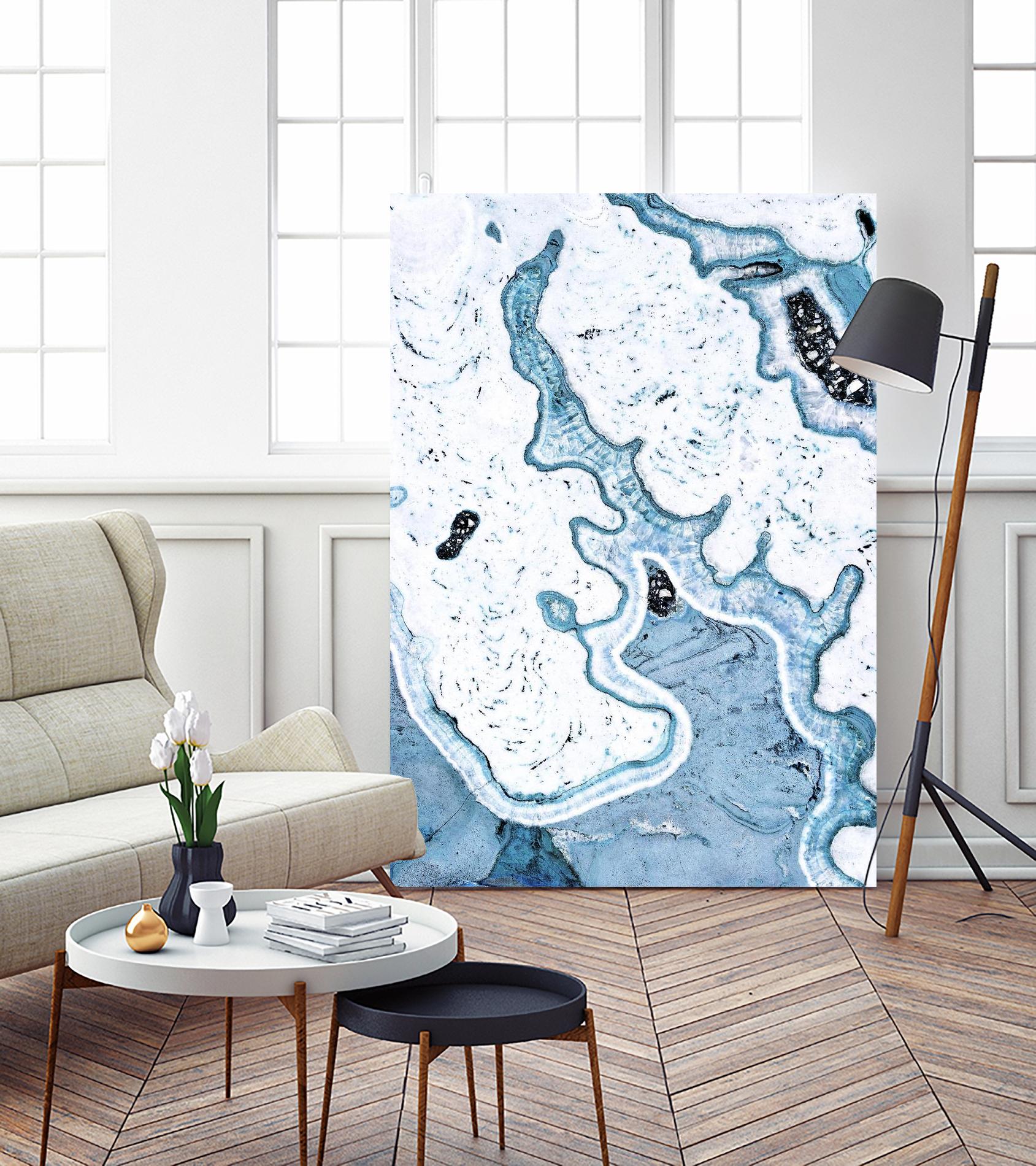 Blue Lace Agate by GI ArtLab on GIANT ART - white abstract