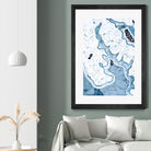Blue Lace Agate by GI ArtLab on GIANT ART - white abstract
