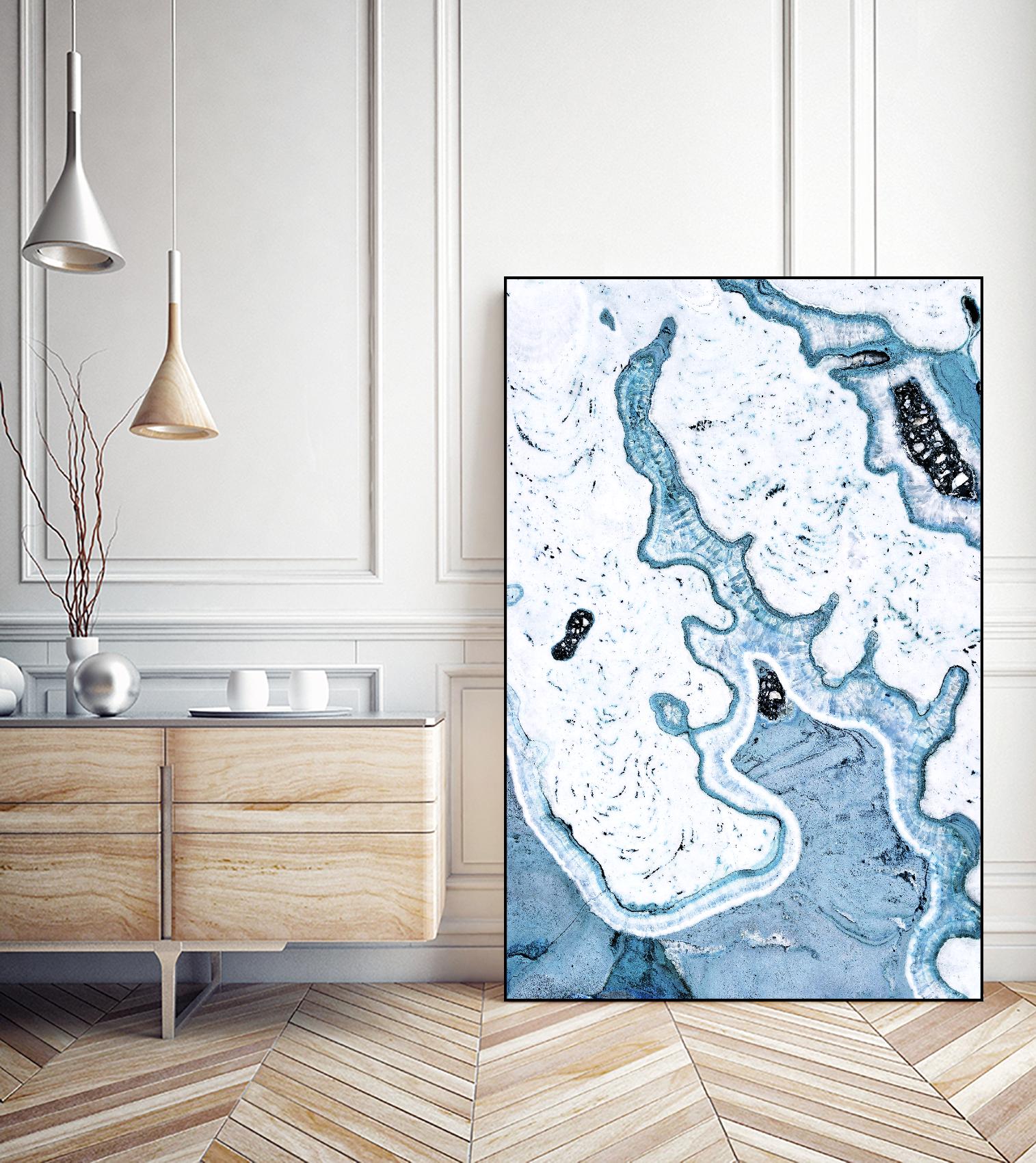 Blue Lace Agate by GI ArtLab on GIANT ART - white abstract