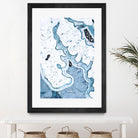 Blue Lace Agate by GI ArtLab on GIANT ART - white abstract