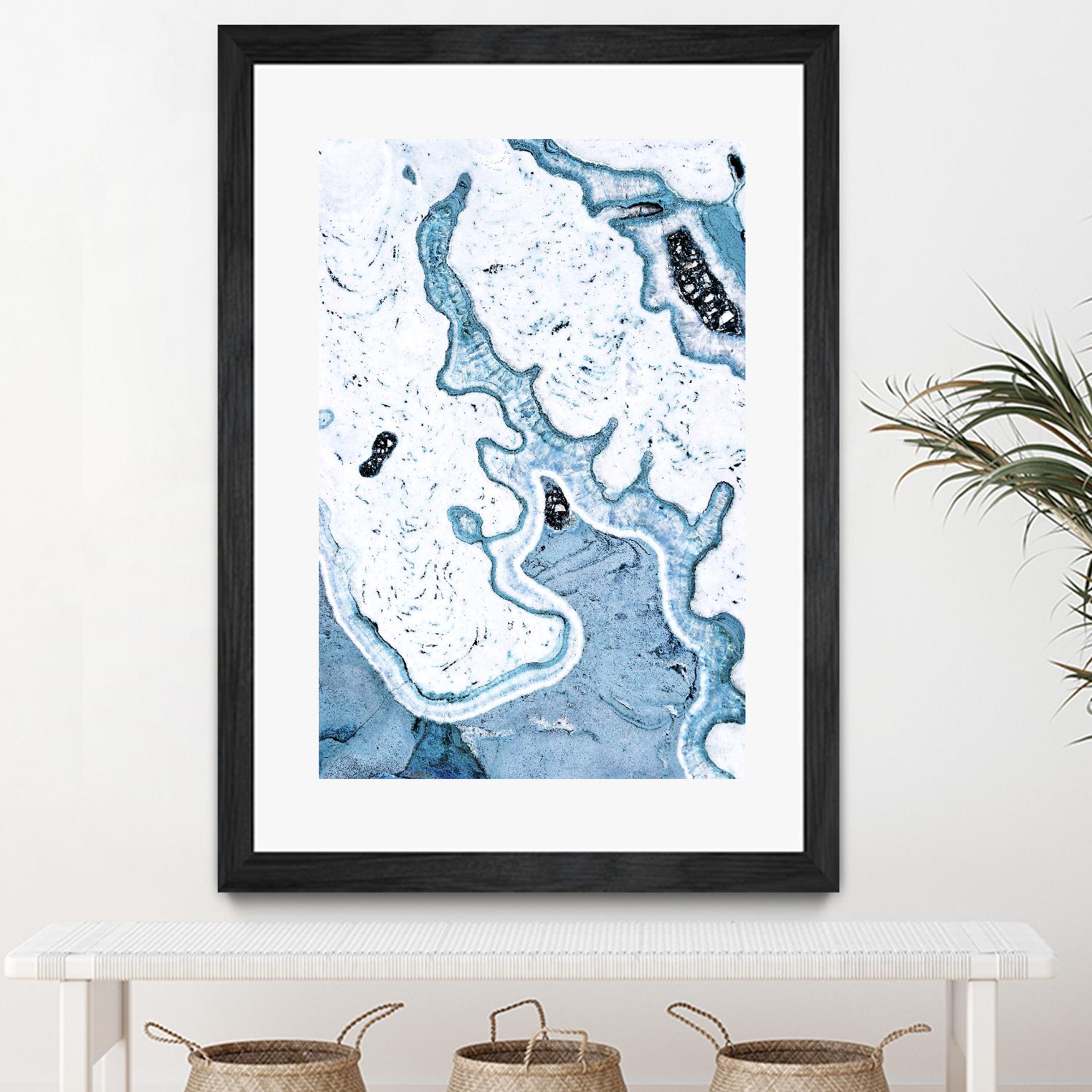 Blue Lace Agate by GI ArtLab on GIANT ART - white abstract